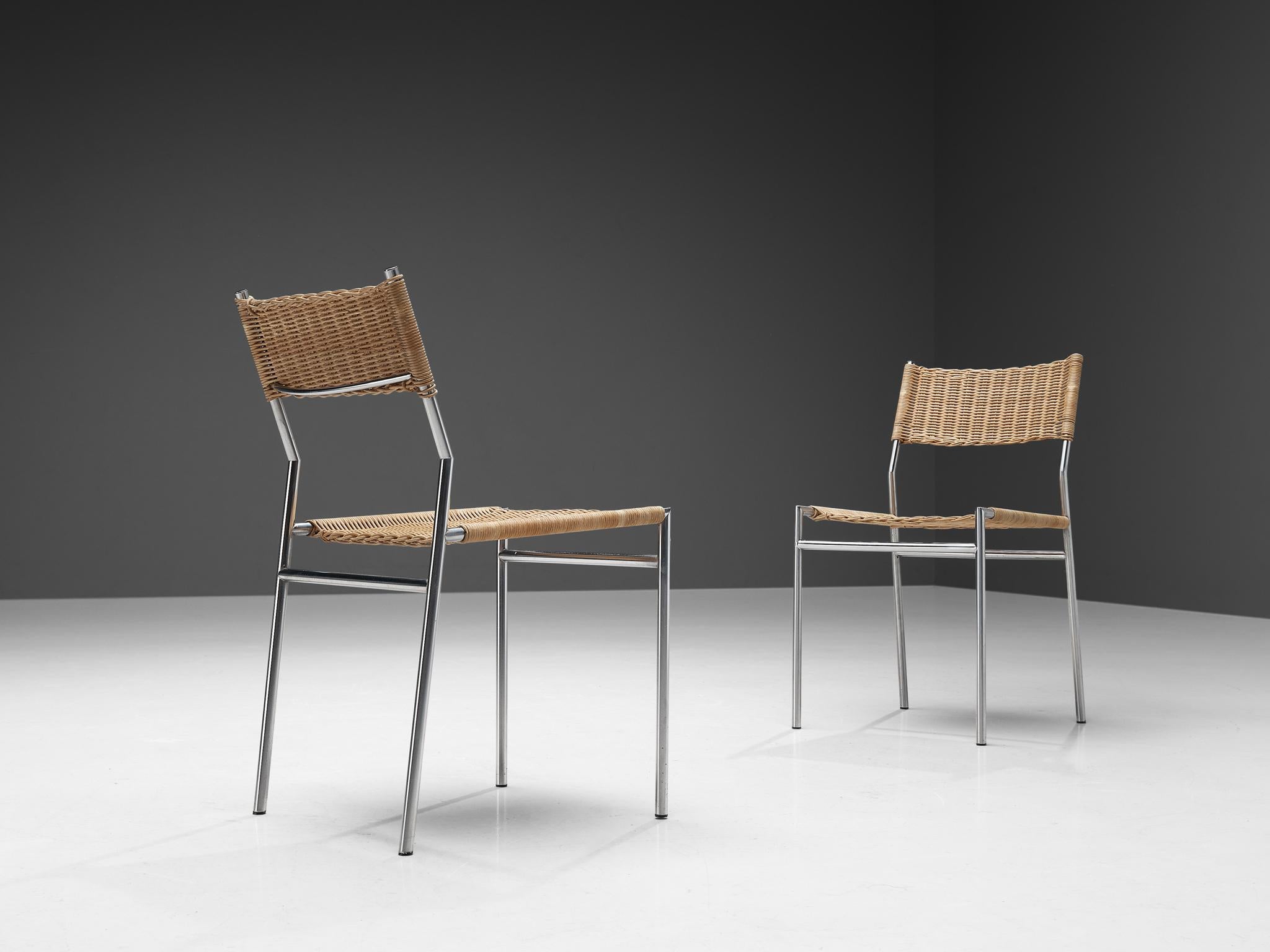 Steel Martin Visser 't Spectrum Dining Room Chairs with Cane