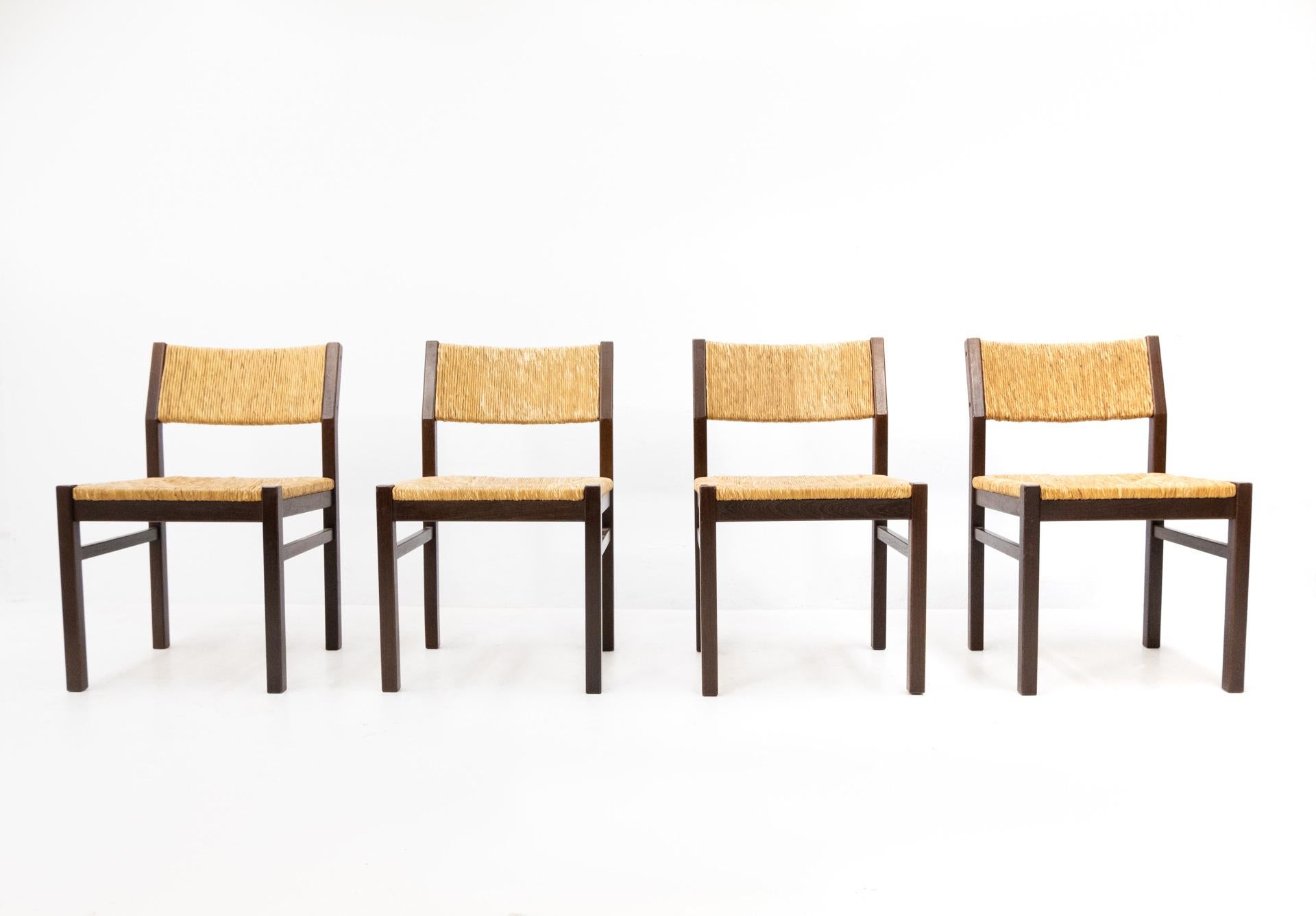 Mid-Century Modern Martin Visser Rattan  Dining Chairs