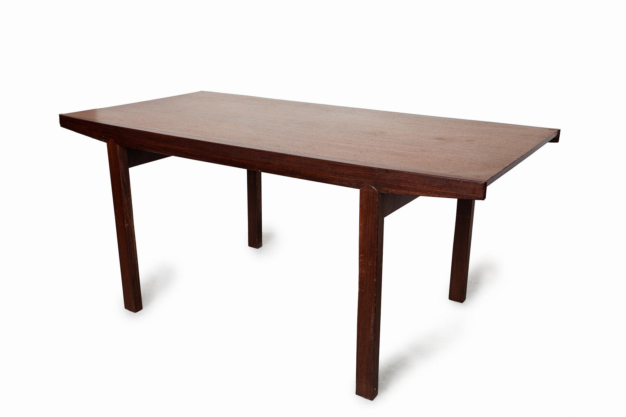 Mid-Century Modern Martin Visser Wengé Rectangular Dining Table For Sale