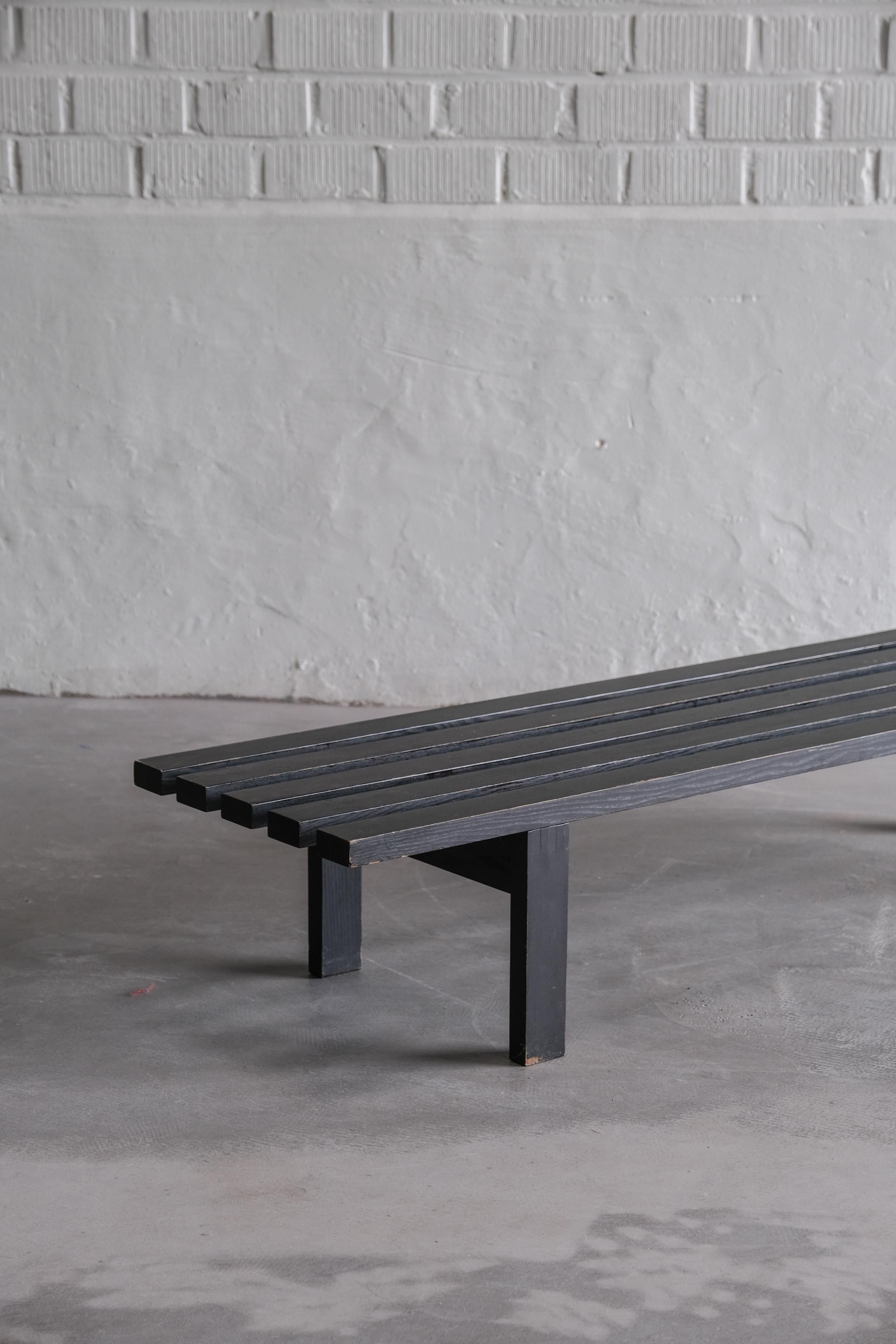 Martin Visser wooden bench for Spectrum 1960 In Good Condition For Sale In Zandhoven, BE