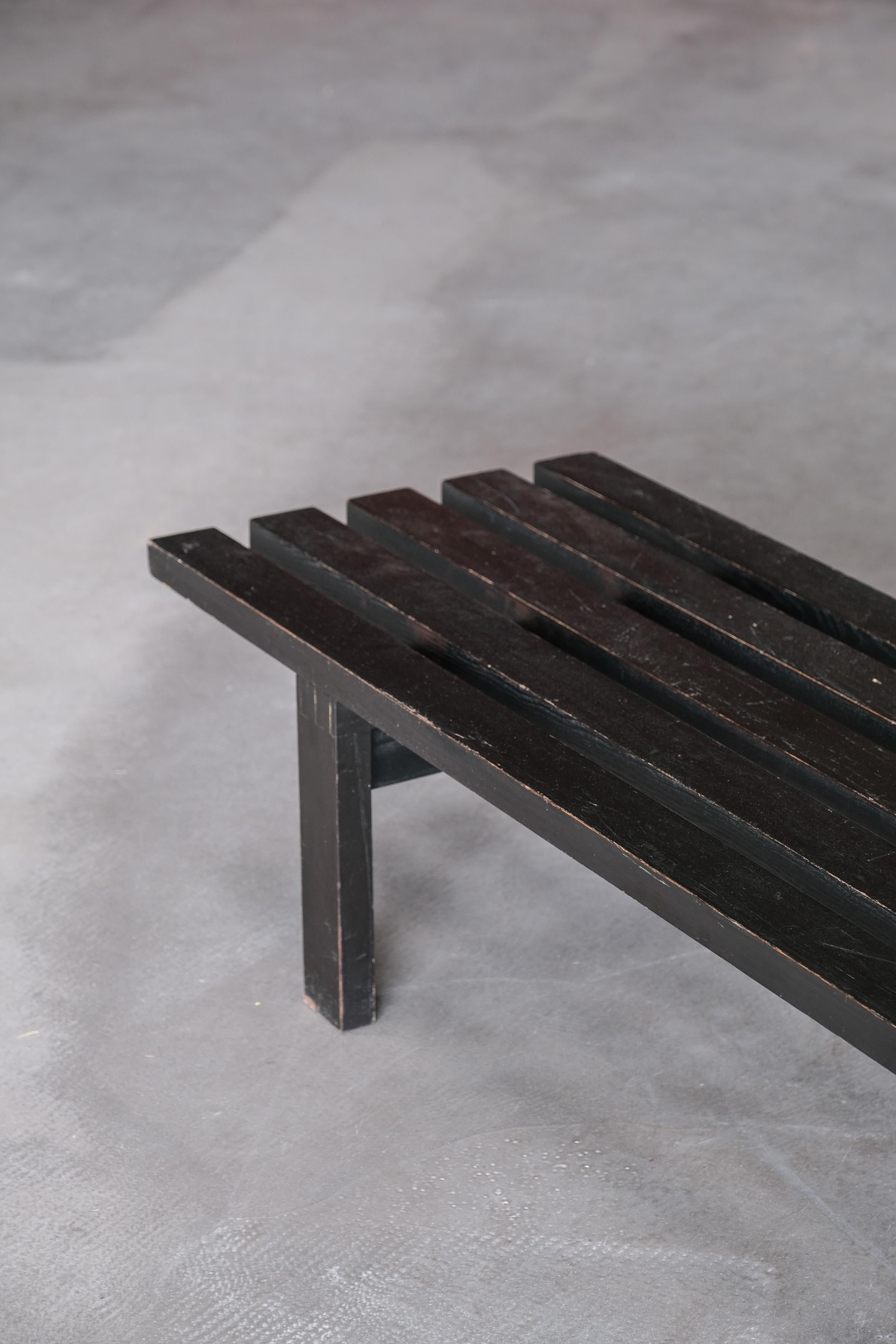 Wood Martin Visser wooden bench for Spectrum 1960 For Sale