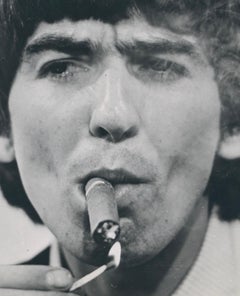 George Harrison, Cigar, Black and White Photography, ca. 1970s, 21 x 15, 2cm