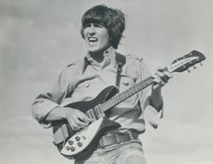 Used George Harrison, Guitar, Black and White Photography, ca. 1970s, 17, 2 x 22, 8 cm