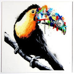 MARTIN WHATSON: Toucan (hand finished acrylic) Street art, graffiti, urban art