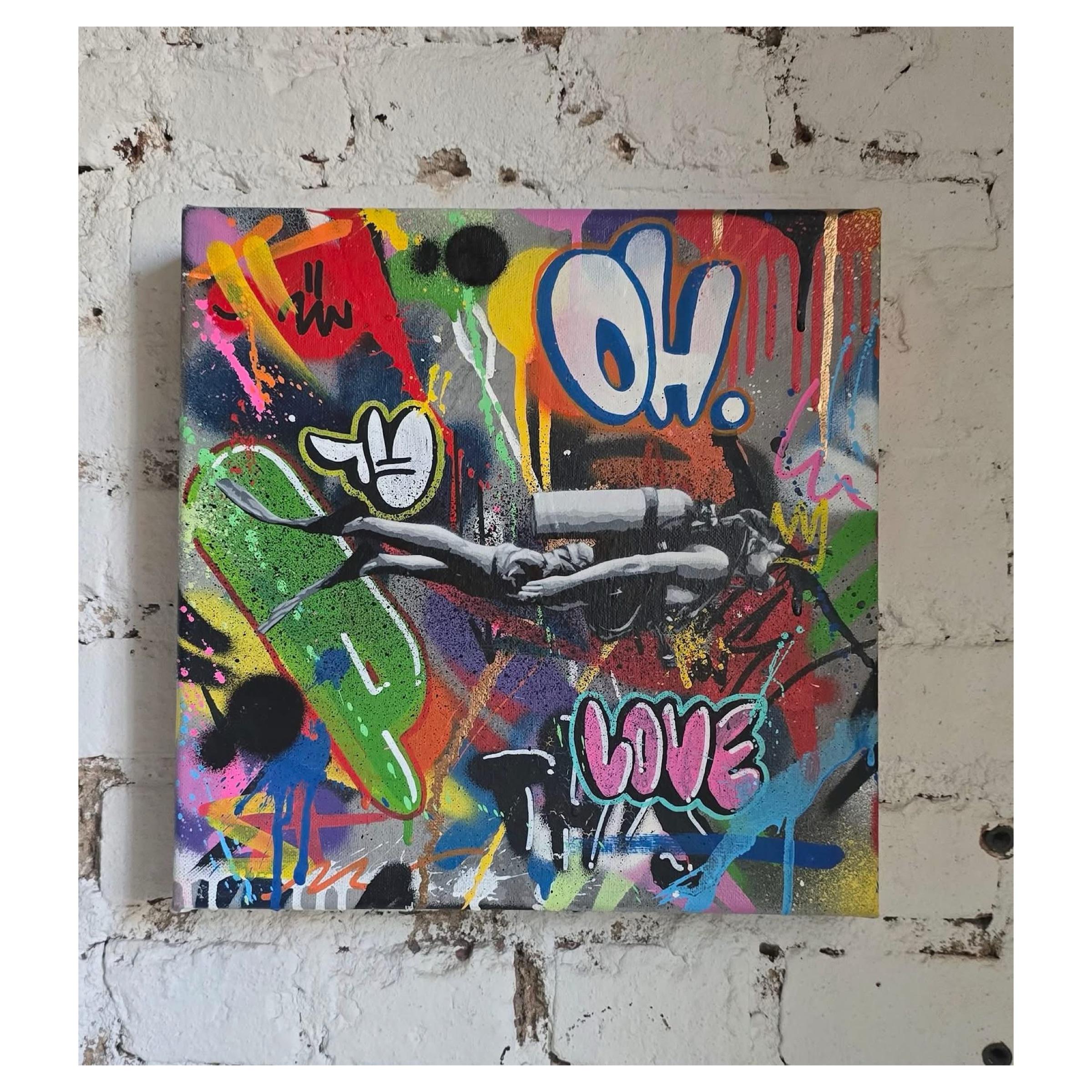 Martin Whatson 

Scuba Diver Mini Canvas 

30 x 30 cm 

Edition of 3

Mixed Media on Canvas 