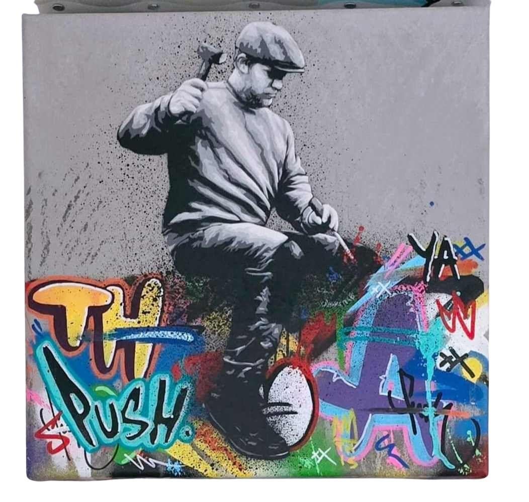 Quarry Worker Canvas by Martin Whatson For Sale 3