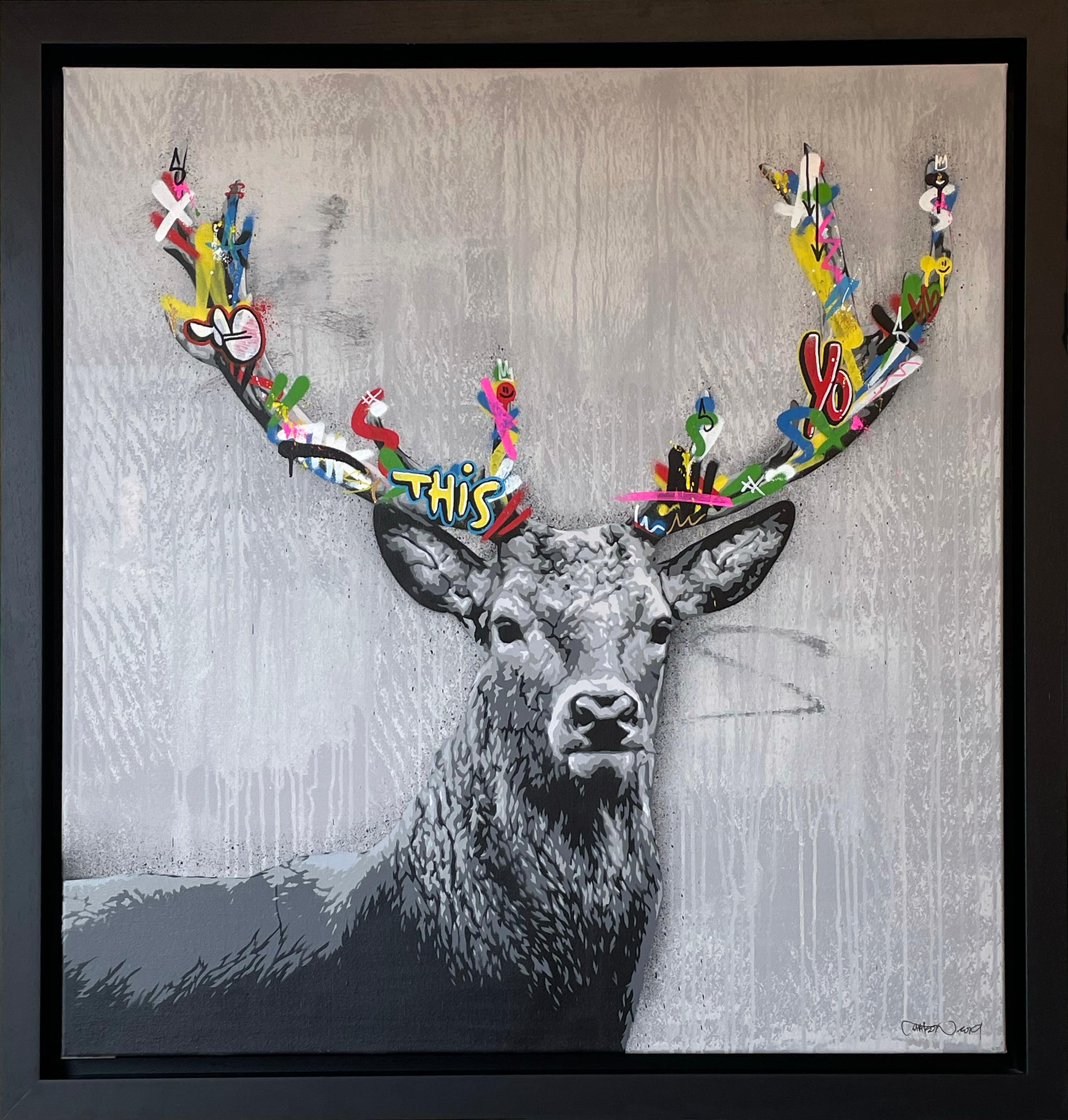 Stag - Painting by Martin Whatson