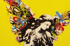 Angel, Yellow, Martin Whatson, édition rare de 10 exemplaires de 2013, Street Art