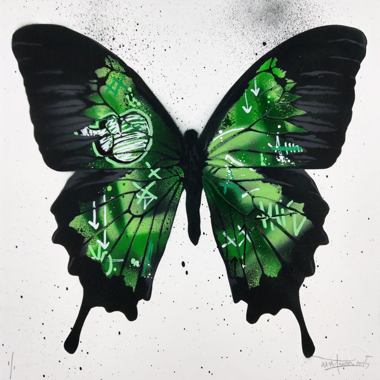 Martin Whatson Butterfly Green By Martin Whatson Original Piece Street Art Stencil At 1stdibs Martin Whatson Butterfly Green By Martin Whatson Original Piece Street Art Stencil At 1stdibs