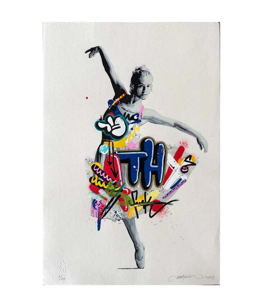 Equilibrium Print by Martin Whatson (Ballerina, Street Art, Graffiti)