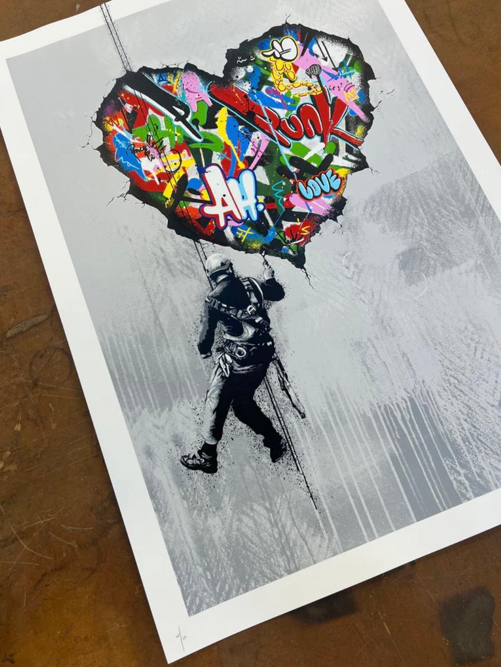 Martin Whatson Cracked Siebdruck 2022 im Angebot 1