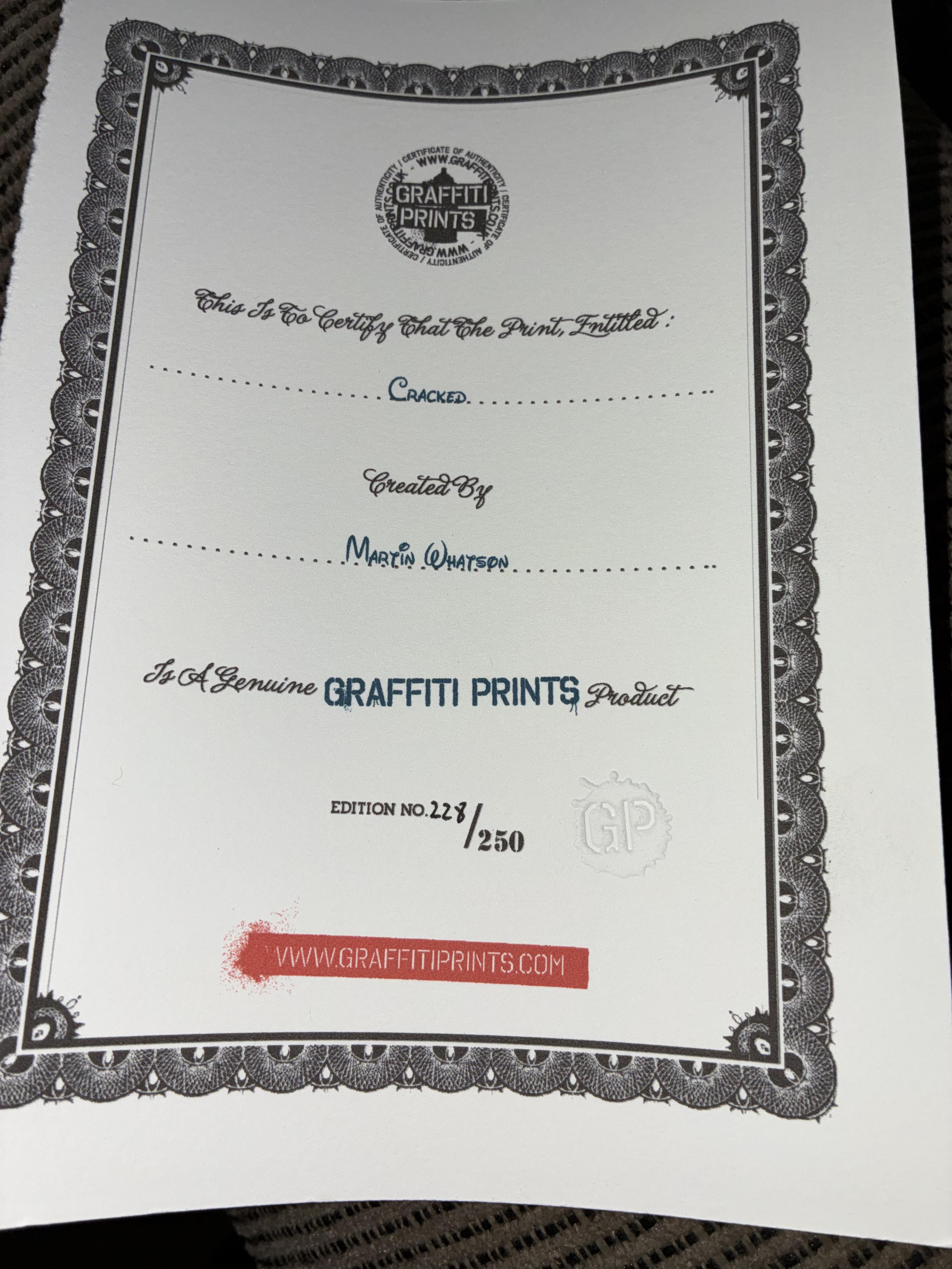 Martin Whatson Serigrafia incrinata 2022 in vendita 4