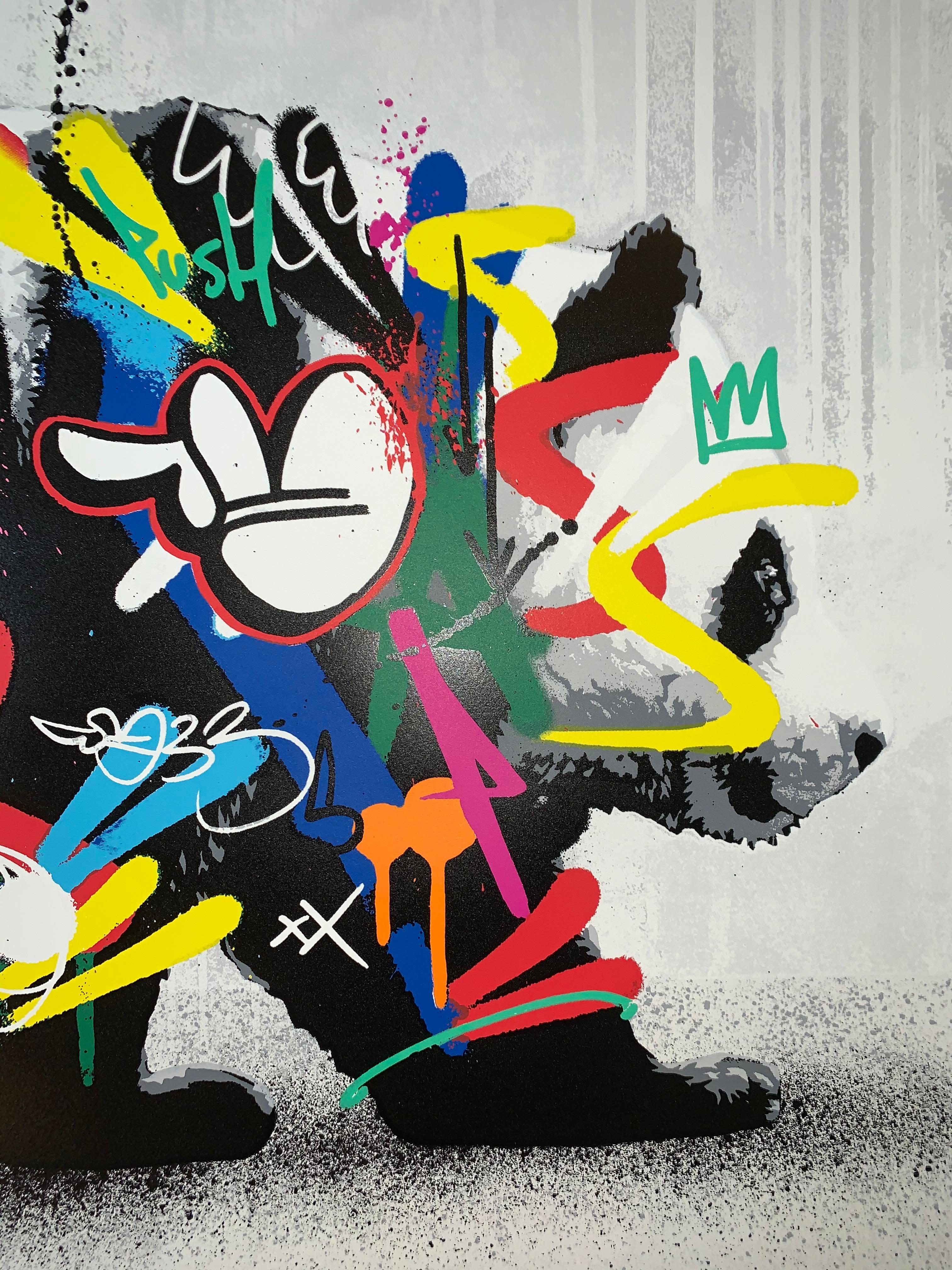 Panda Martin Whatson - Édition principale - Graffiti - Imprimé animalier  en vente 1