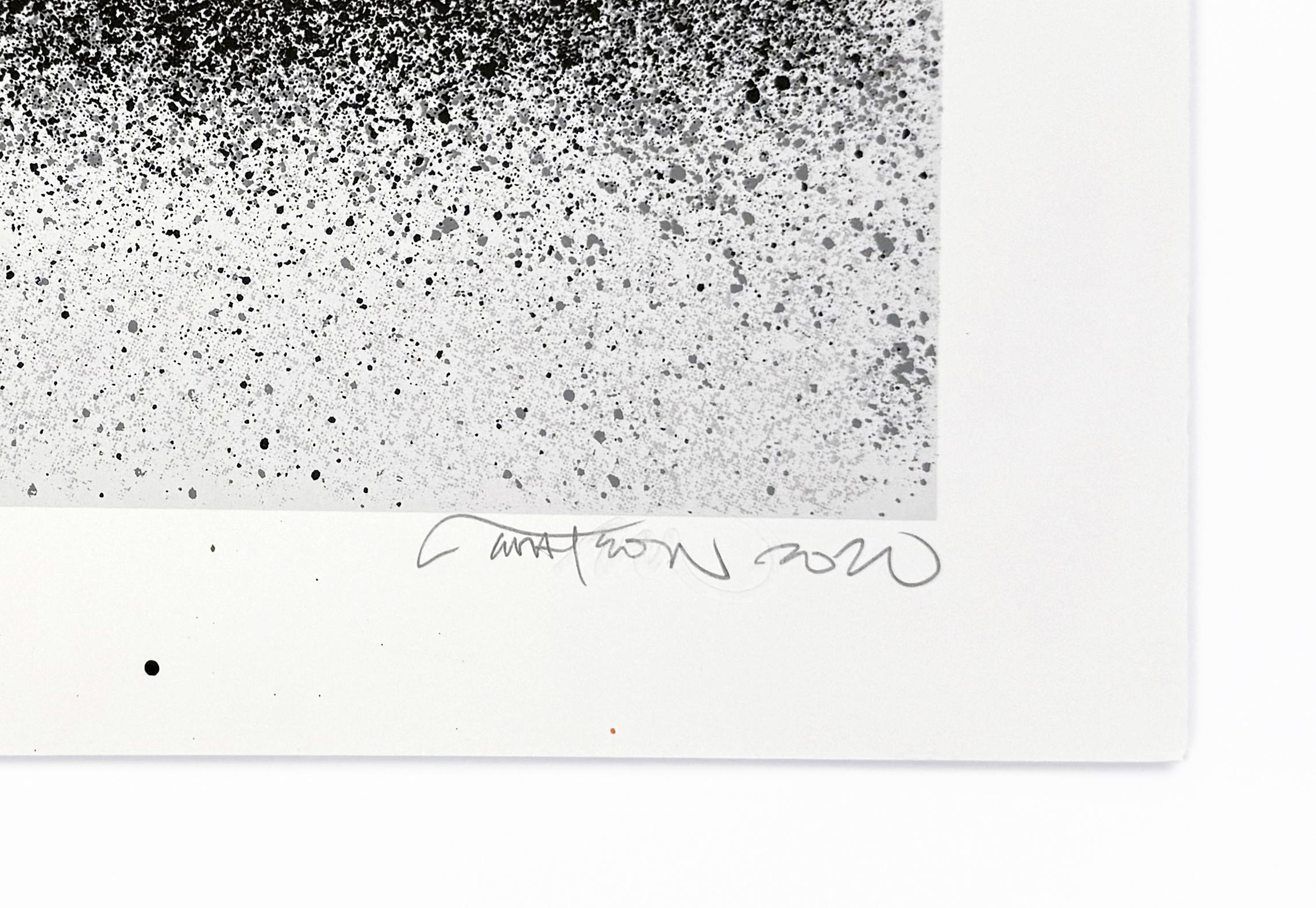 Panda (Unique Hand Finished Screen Print) - Figurative Print Gris de Martin Whatson