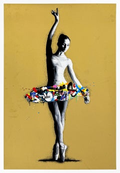 Passe (Or), tirage d'essai inédit, rare et unique, encadré, art urbain, 2019