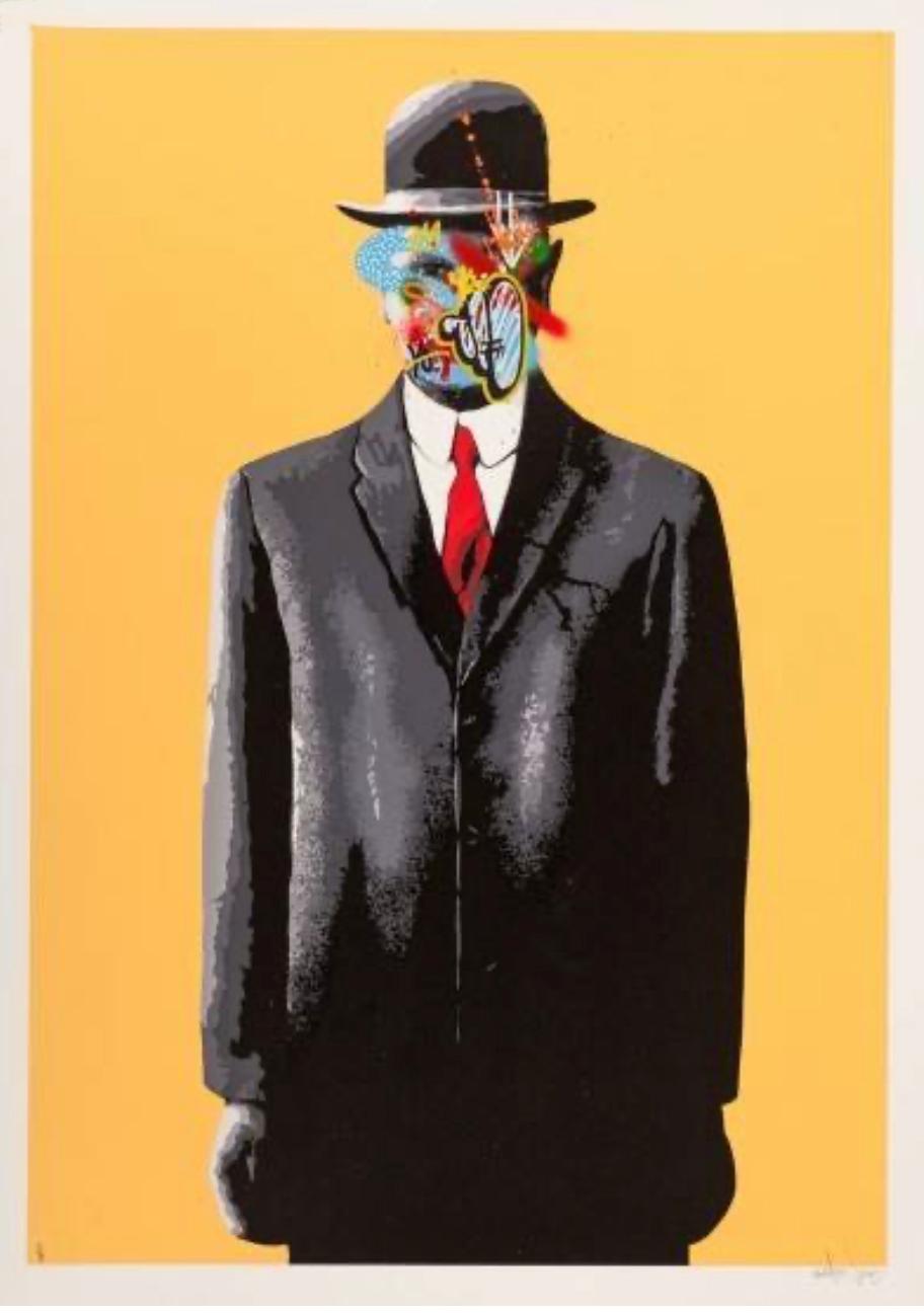 Martin Whatson Figurative Print - Son of man ( Barley yellow)