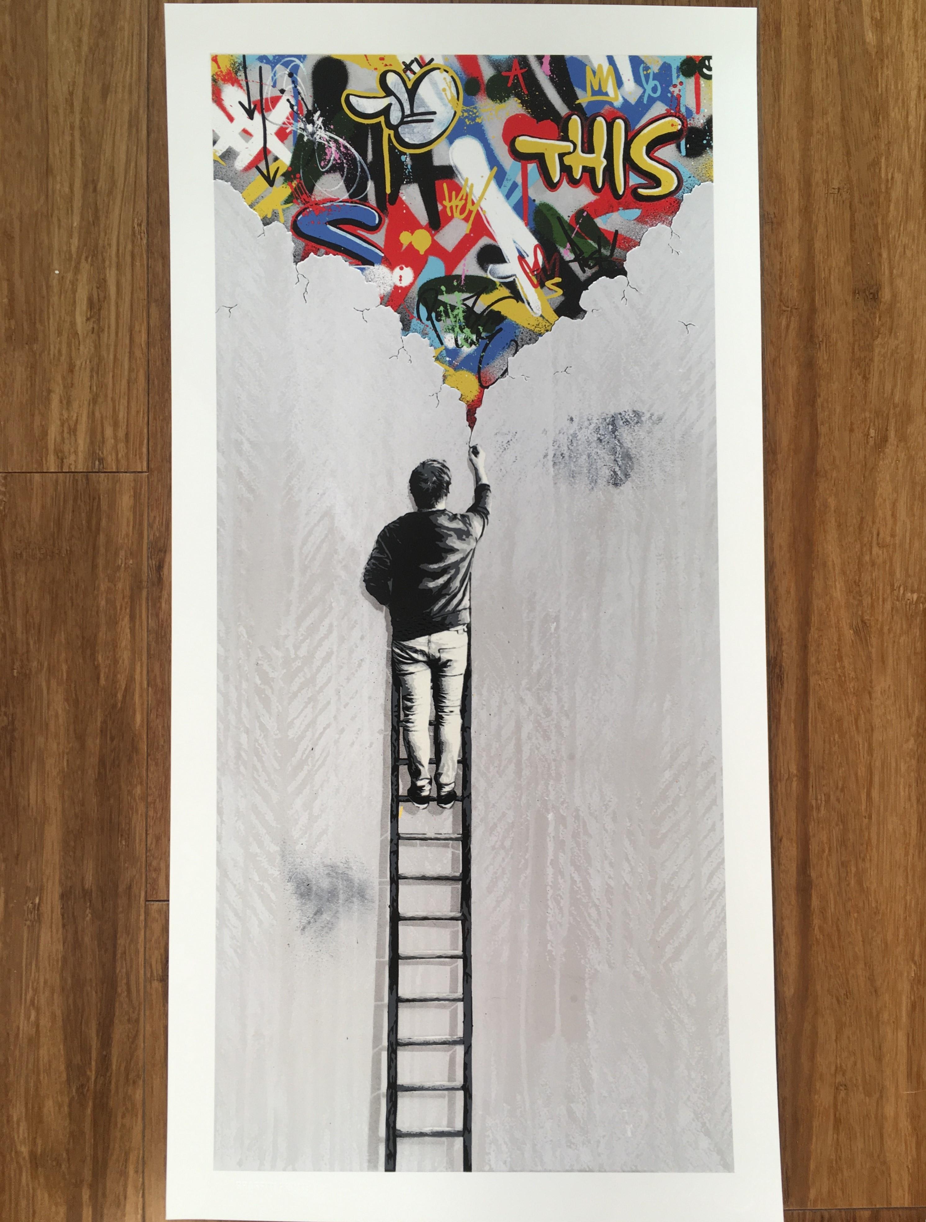 THE CRACK, 2021 Giclee with 7 Colour Screenprint - Print by Martin Whatson