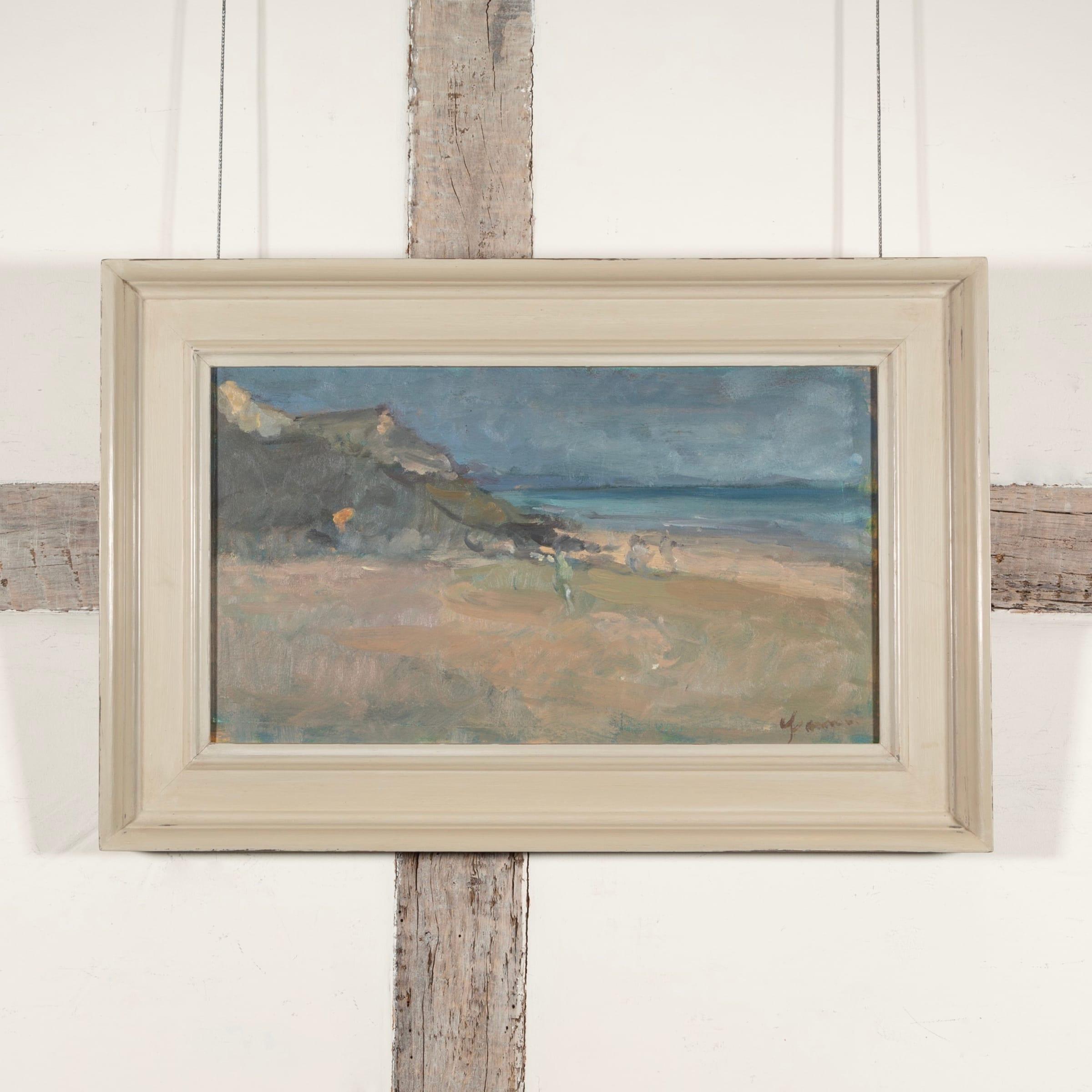 Beach with Cliffs (Dorset) Painting by Martin Yeoman For Sale 1