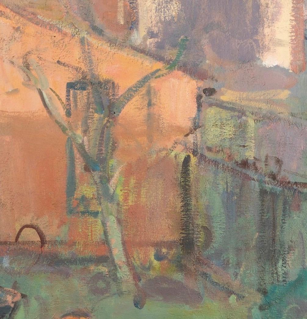 Tardo autunno, Olio su tela, Pittura di paesaggio figurativo, 2019 in vendita 1