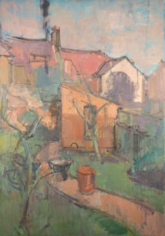 Tardo autunno, Olio su tela, Pittura di paesaggio figurativo, 2019