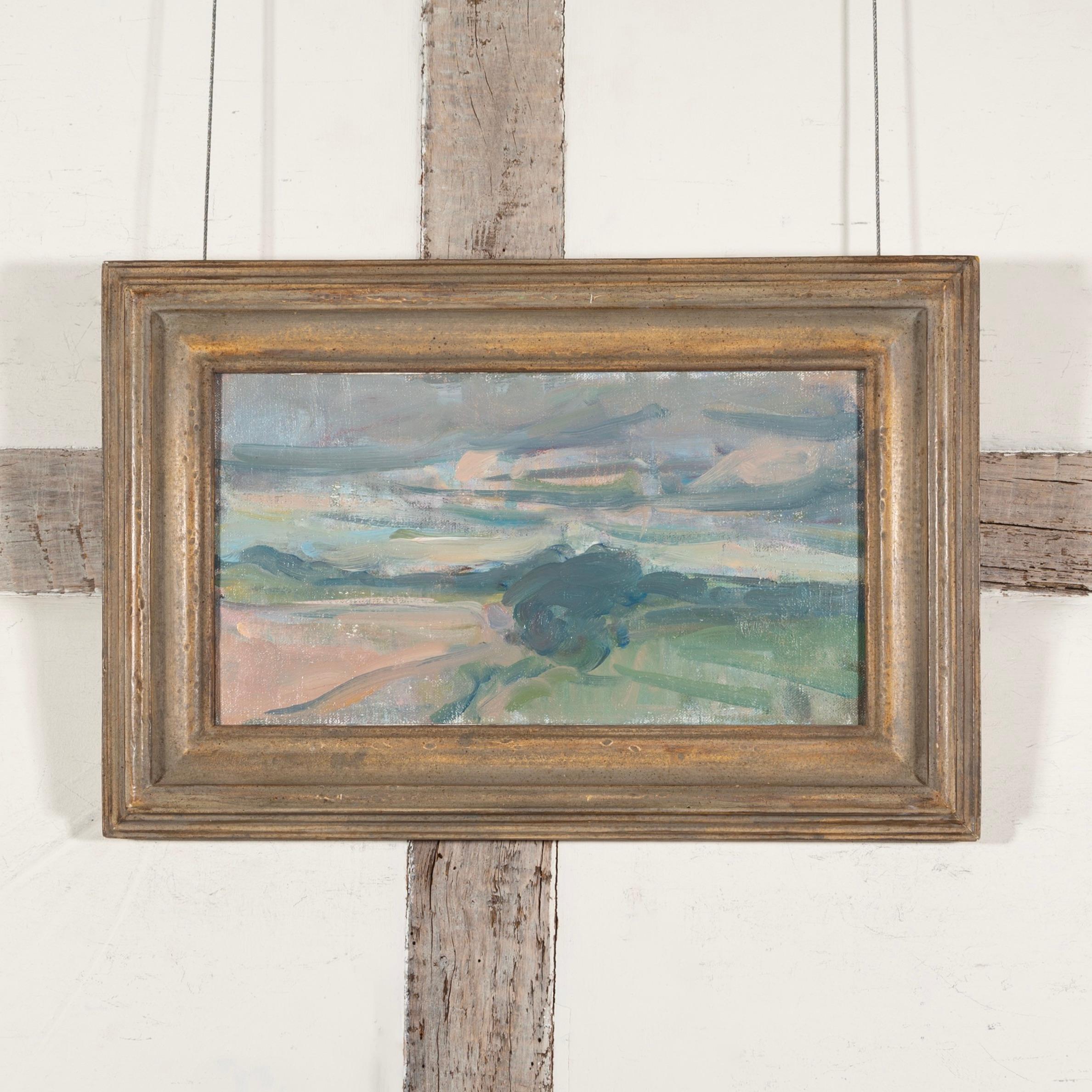 Mirando a través de la llanura de Salisbury. Mediados del Verano, 2024 - Paisaje Pintura al Óleo - Painting de Martin Yeoman