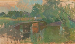 Peinture de paysage fluvial de Martin Yeoman
