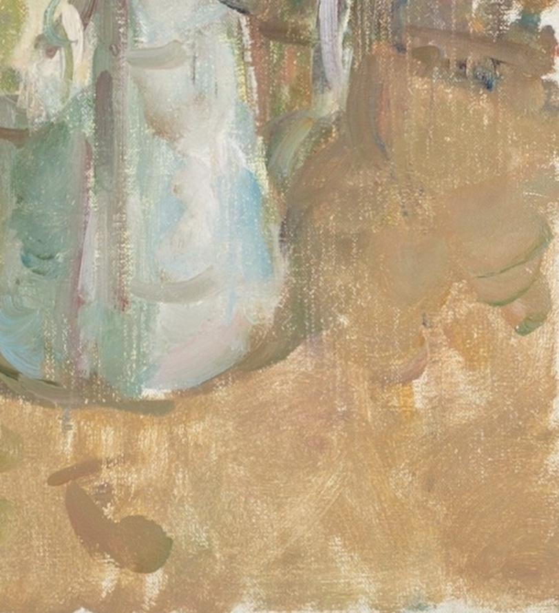 Rosas en una jarra blanca, 2024
óleo sobre lienzo
sin signo
45.5 x 35.5 cm
17 7/8 x 14 in

Martin Yeoman nació en 1953 y estudió con Peter Greenham en la Royal Academy Schools de Londres de 1975 a 1979. Obtuvo becas que le permitieron ampliar sus