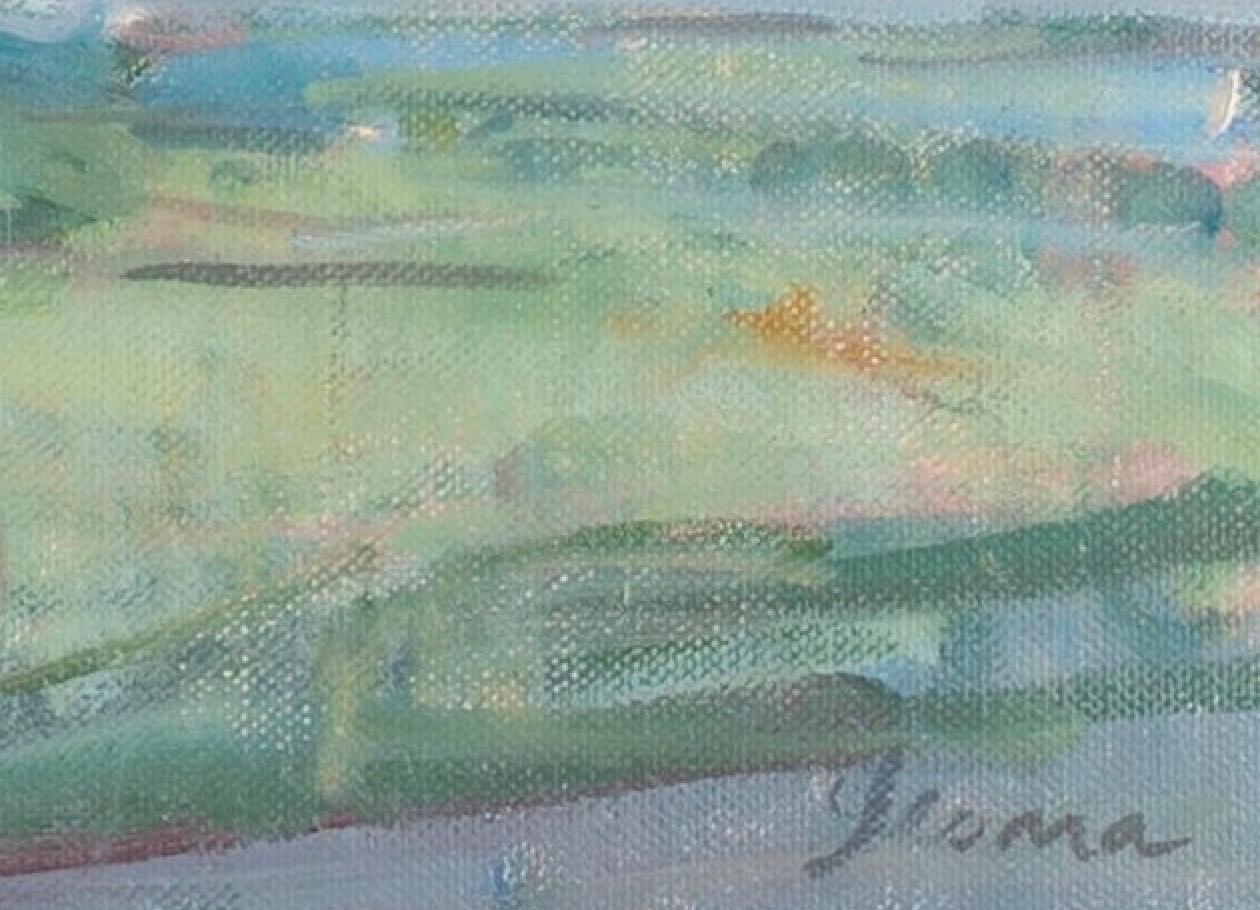 Llanura de Salisbury, primavera tardía, óleo sobre tabla Pintura figurativa de paisaje 1