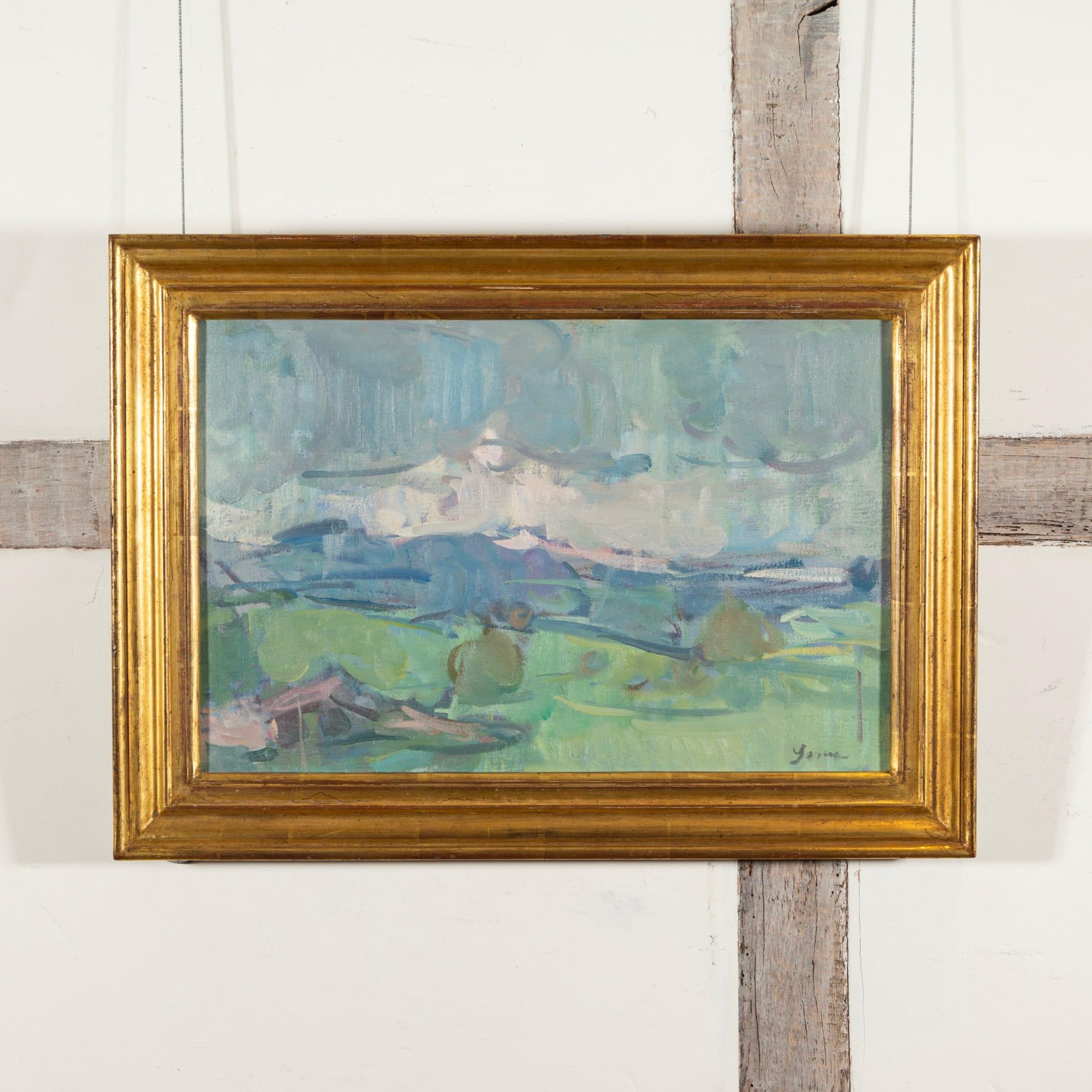 View of Wardour, peinture à l'huile sur panneau de Martin Yeoman en vente 1