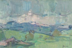 View of Wardour, peinture à l'huile sur panneau de Martin Yeoman