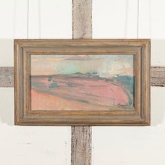 West Knoyle, Autumn, 21st Century - Pink Contemporary Landscape Oil Painting