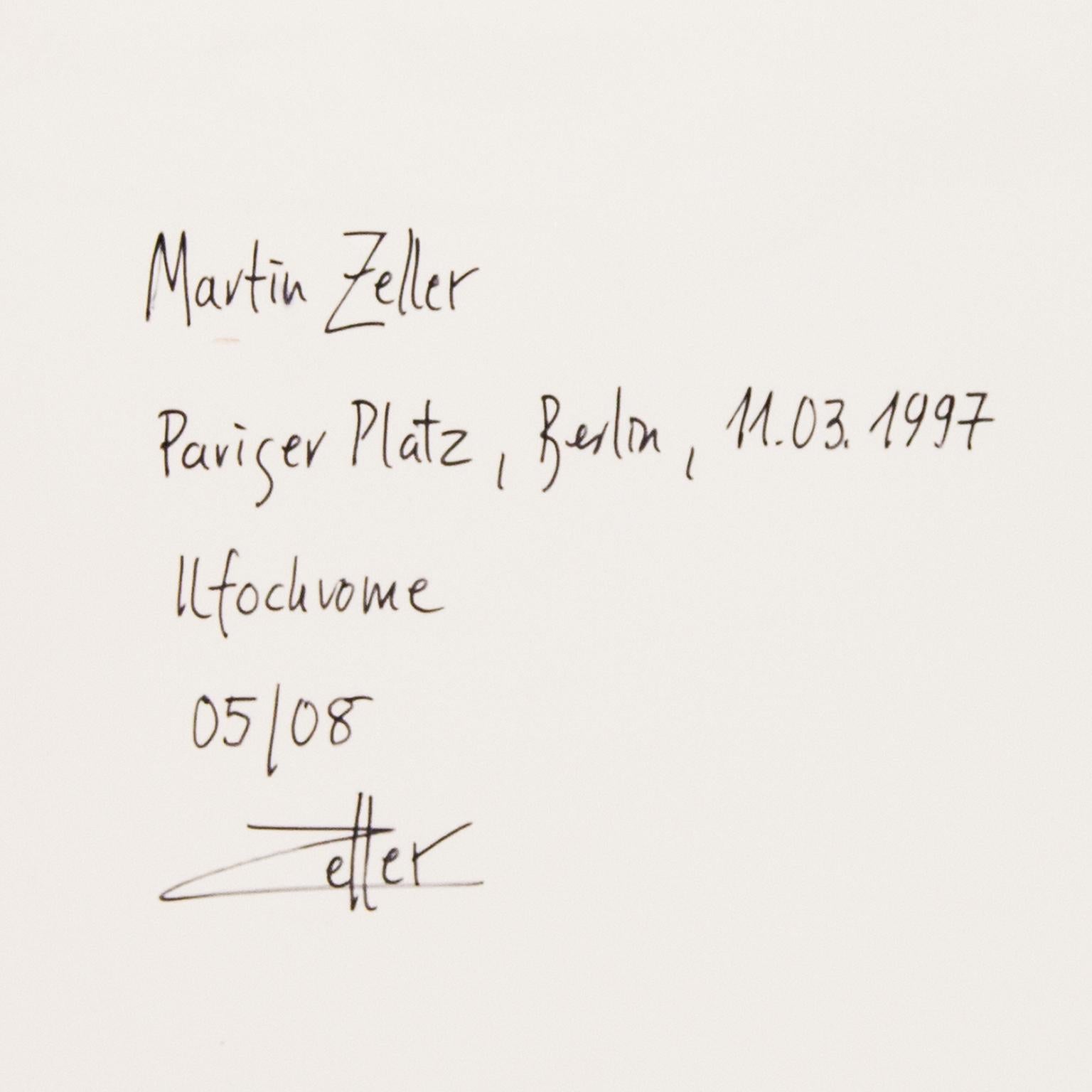 German Martin Zeller Pariser Platz Berlin Photografie 1997 For Sale