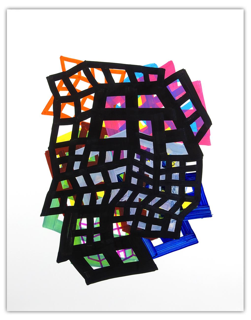 Martina Nehrling Abstract Painting - Lattice 8 (Abstract painting)