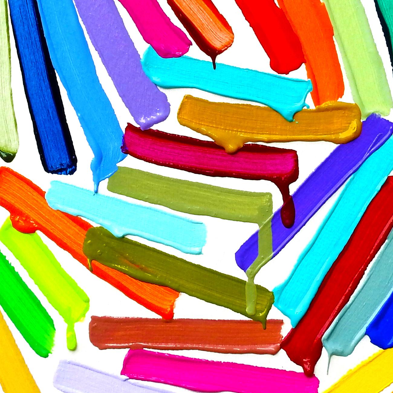 Start (Abstrakte Malerei)
Acryl auf Montval-Papier - Ungerahmt.

Martina Nehrling ist eine amerikanische abstrakte Künstlerin, deren dynamische und reich strukturierte Gemälde kaleidoskopische Welten aus Mustern, Farben, Schatten und Formen
