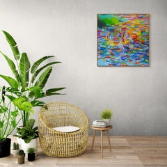 The Waters Above The Waters Below (Abstract Painting)