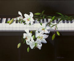 White Lily on a Piano