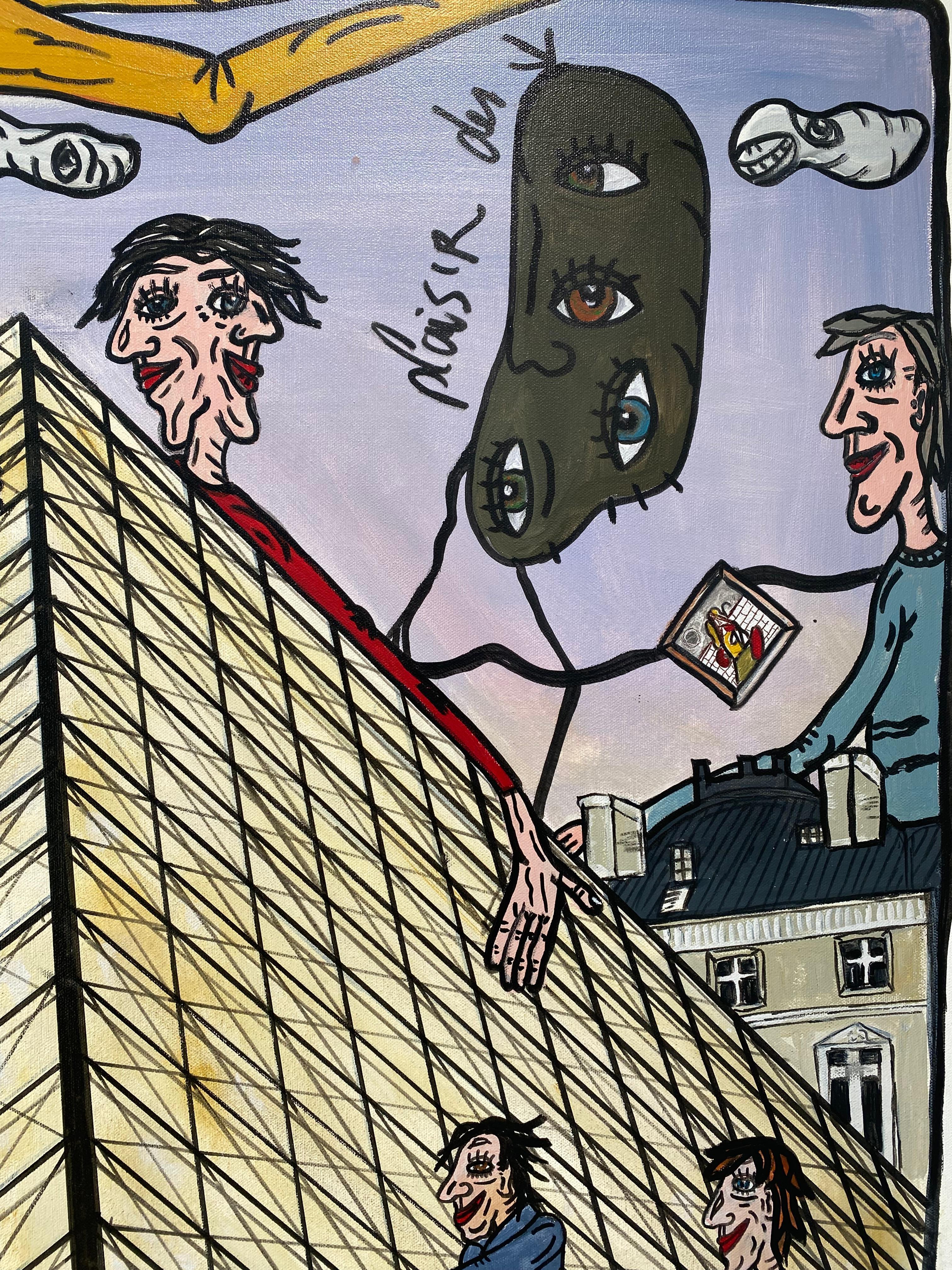 La Pyramide du Louvre - Other Art Style Painting by Martine Coloos