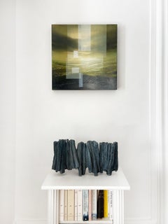 Accord nº 5 de Martine Demal - Escultura de bronce, abstracta, tonos oscuros, equilibrio