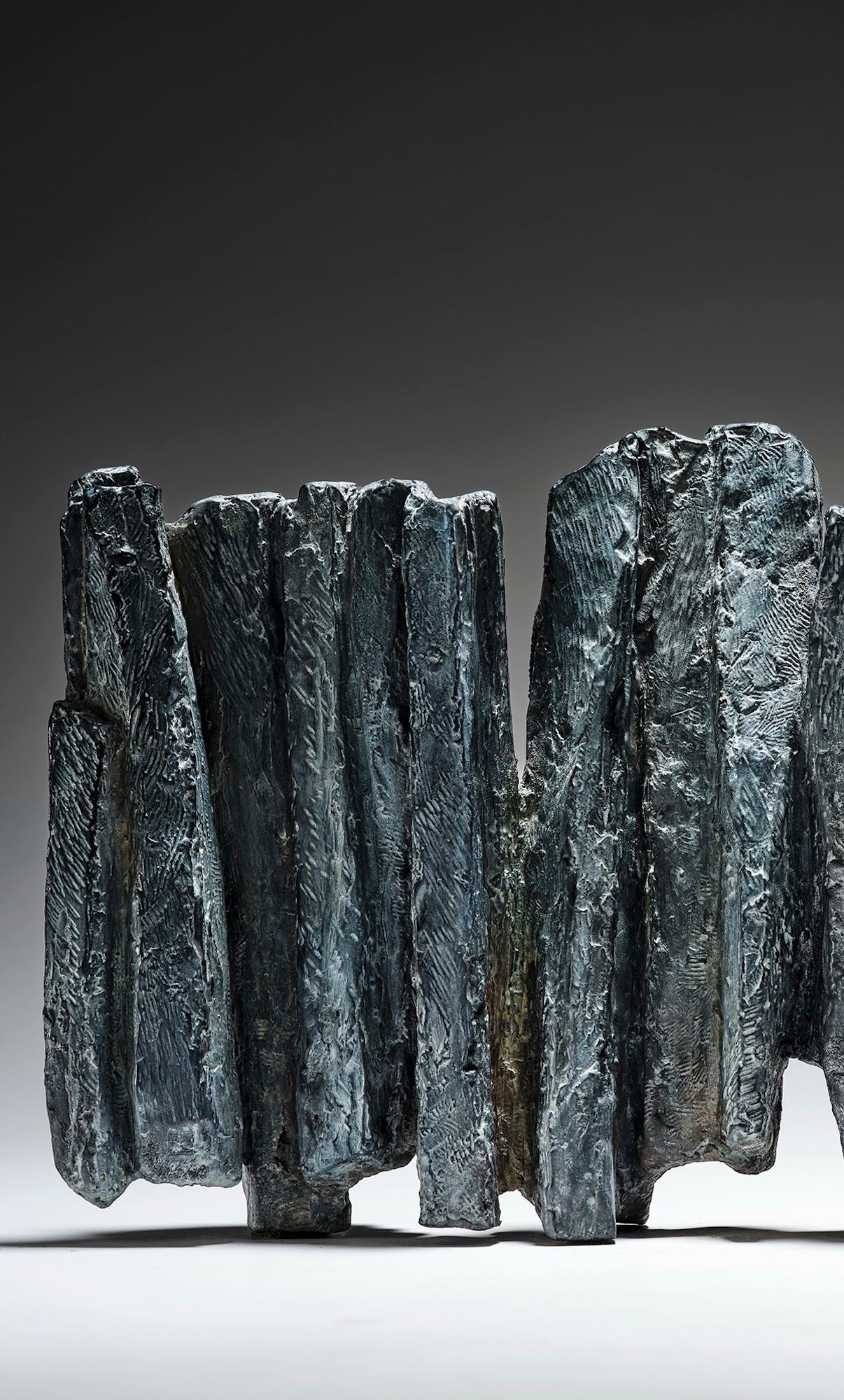 Accord No.5 by Martine Demal - Bronze sculpture, abstract, dark tones, balance For Sale 2