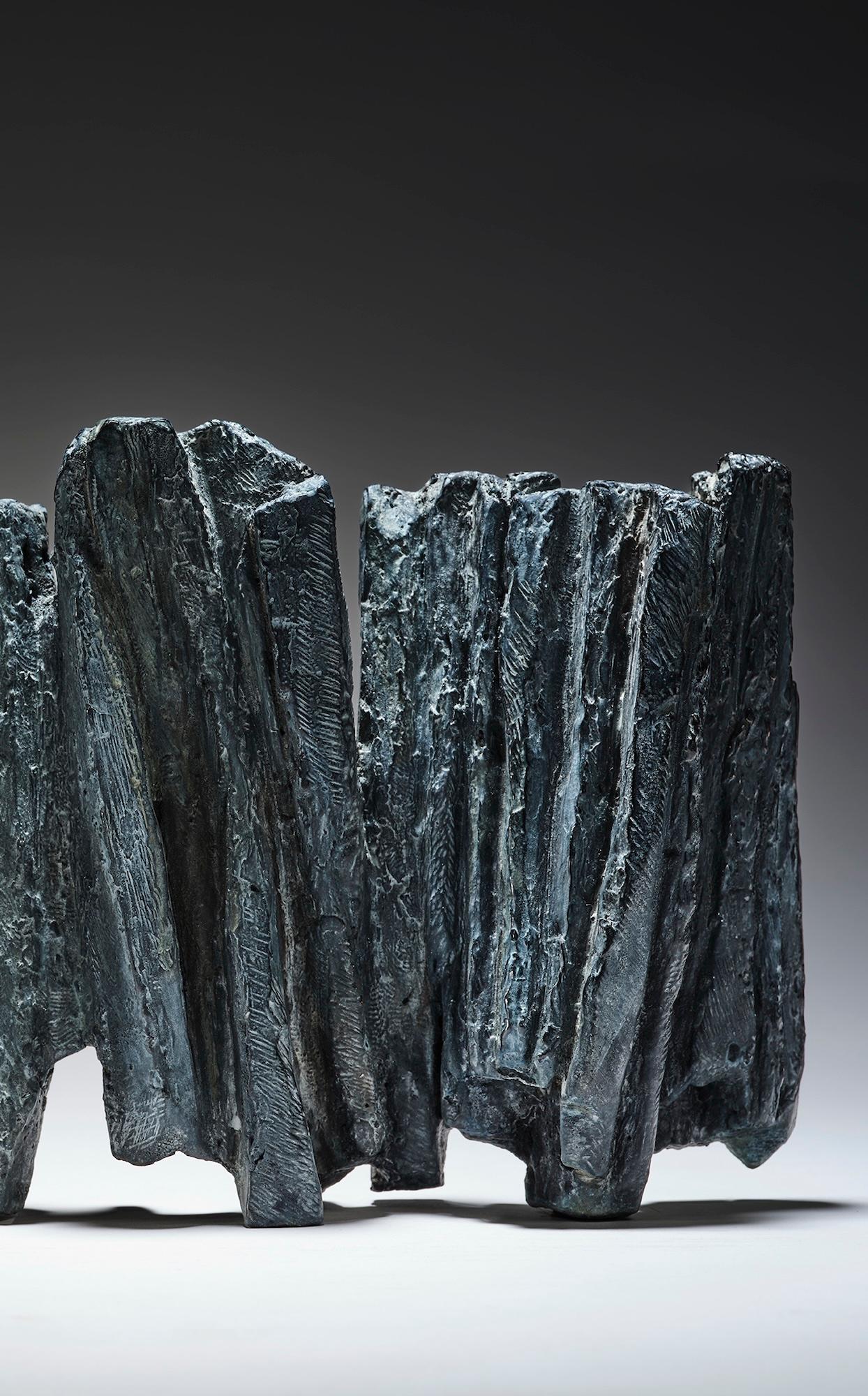 Accord No.5 by Martine Demal - Bronze sculpture, abstract, dark tones, balance For Sale 3