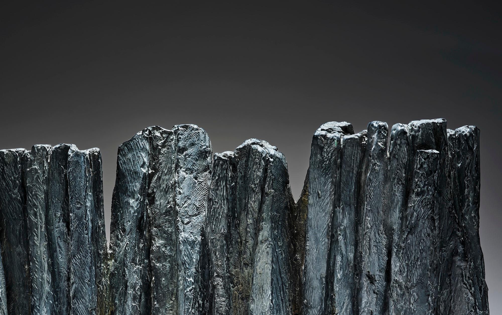 Accord No.5 by Martine Demal - Bronze sculpture, abstract, dark tones, balance For Sale 4