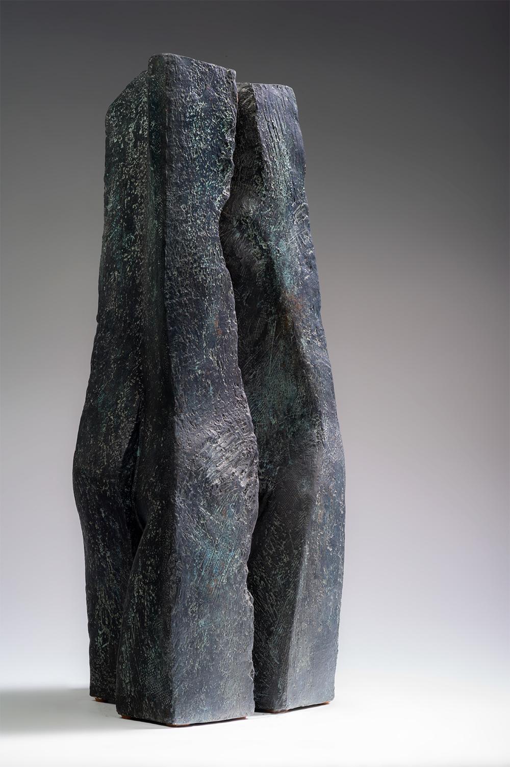Duo by Martine Demal - Contemporary bronze sculpture, diptych, couple