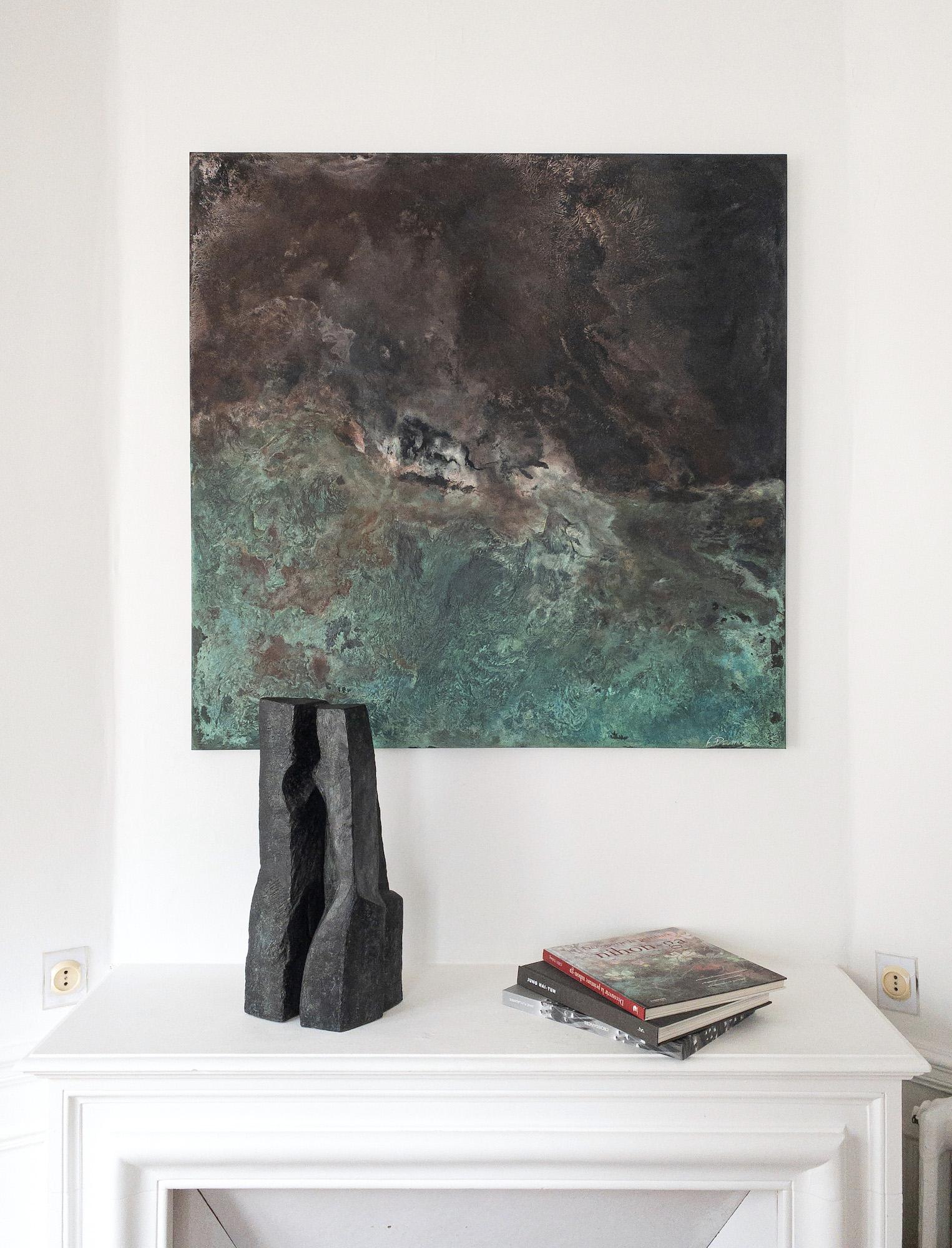 Dúo de Martine Demal - Escultura contemporánea de bronce, semiabstracta en venta 1