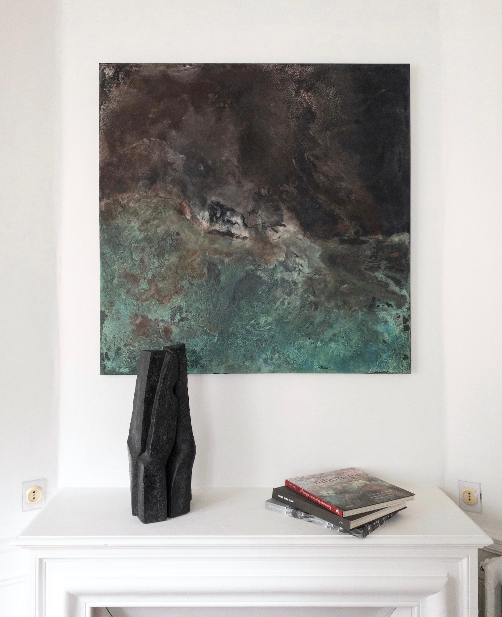 Dúo de Martine Demal - Escultura contemporánea de bronce, semiabstracta en venta 2