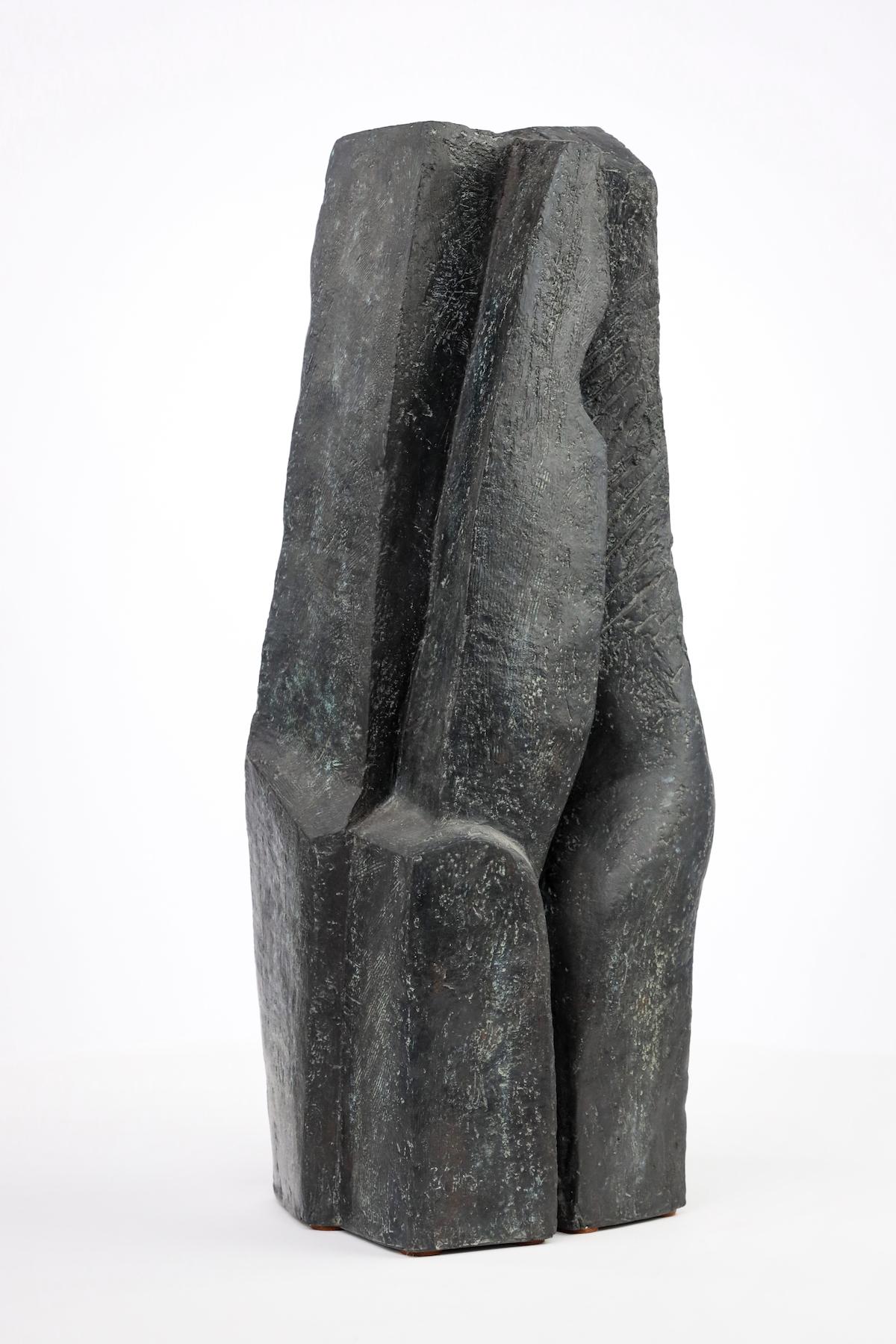 Duo by Martine Demal - Contemporary bronze sculpture, semi abstract For Sale 3