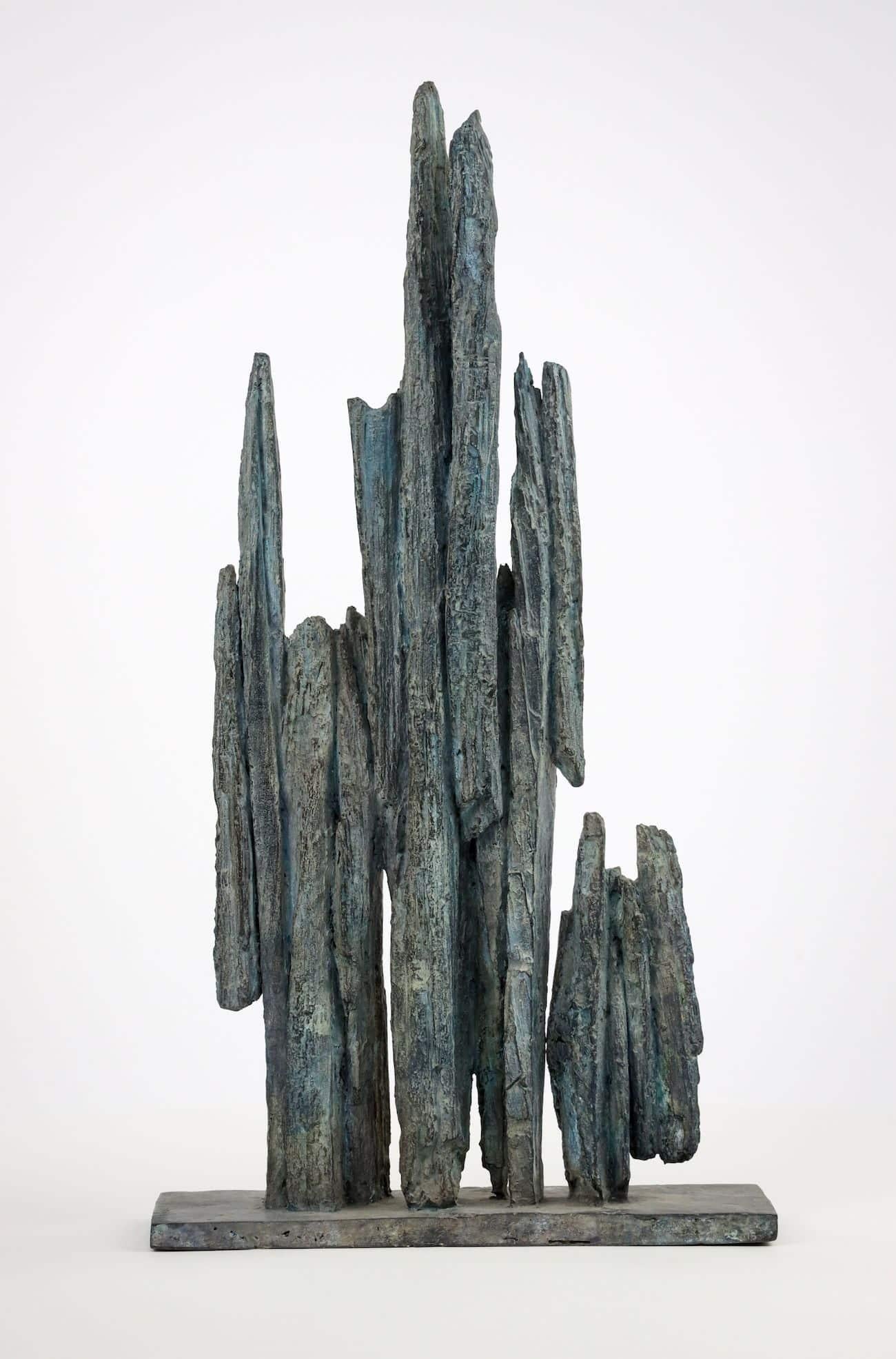 Fragmento n°3 de Martine Demal - Escultura de bronce, abstracta, armonía de formas en venta 1