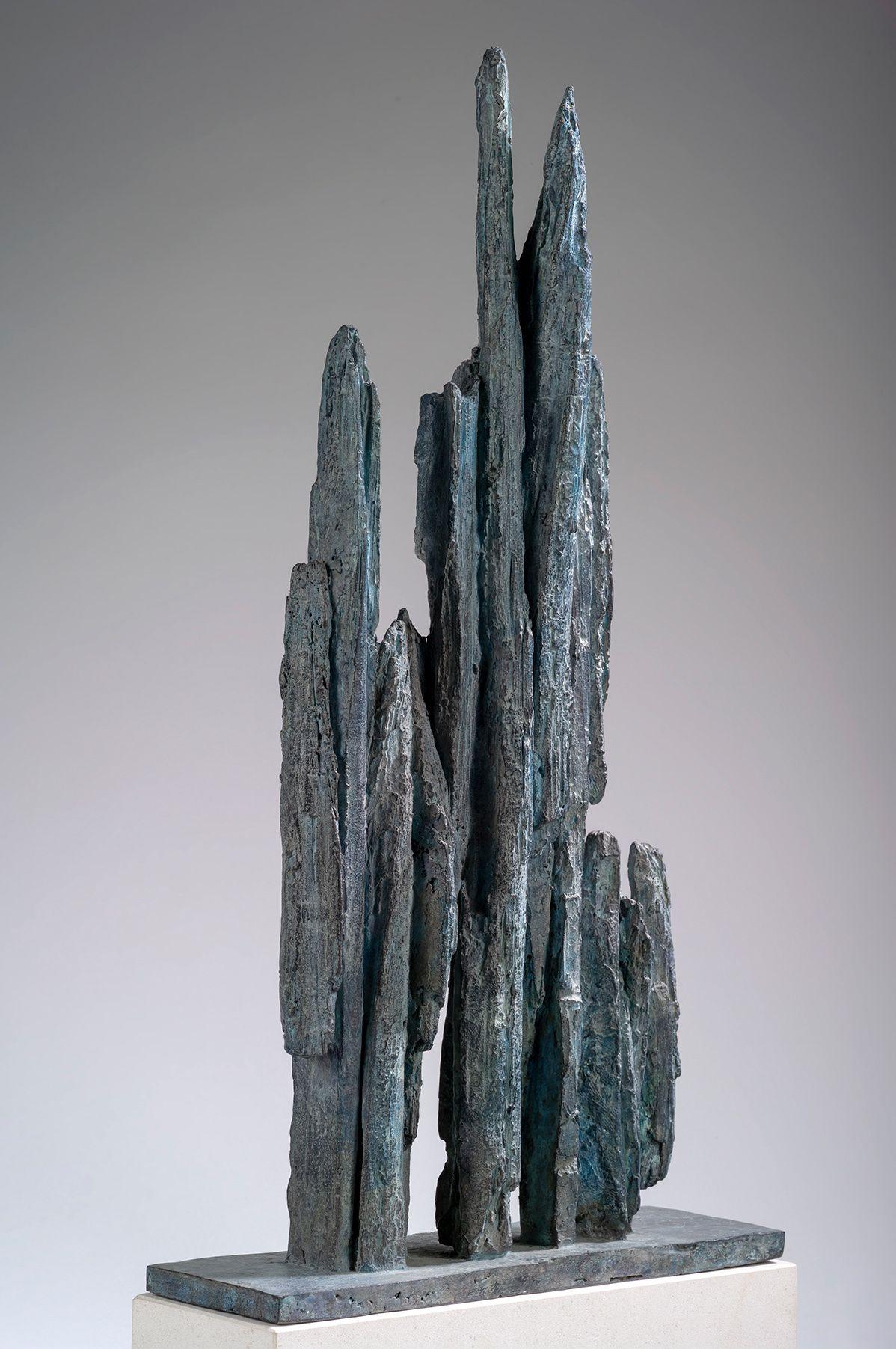 Fragmento n°3 de Martine Demal - Escultura de bronce, abstracta, armonía de formas en venta 3