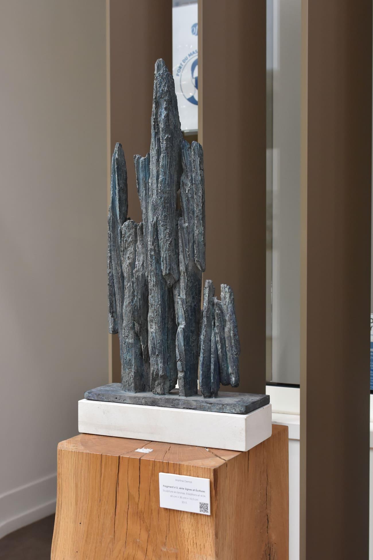 Fragment n°3 de Martine Demal - Sculpture en bronze, abstraite, harmonie des formes en vente 4