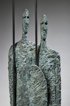 Great Warriors by Martine Demal - Contemporary bronze sculpture, human figure