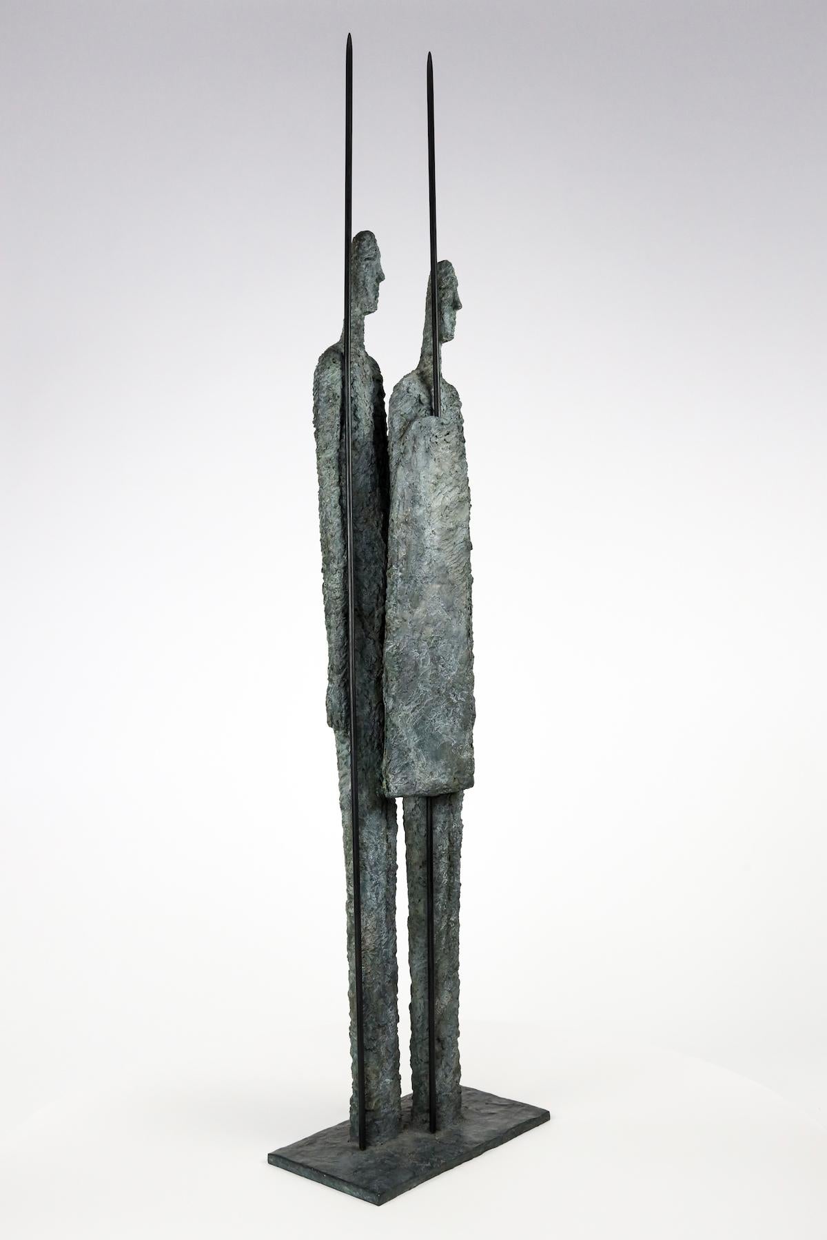 Great Warriors by Martine Demal - Contemporary bronze sculpture, human figure For Sale 1